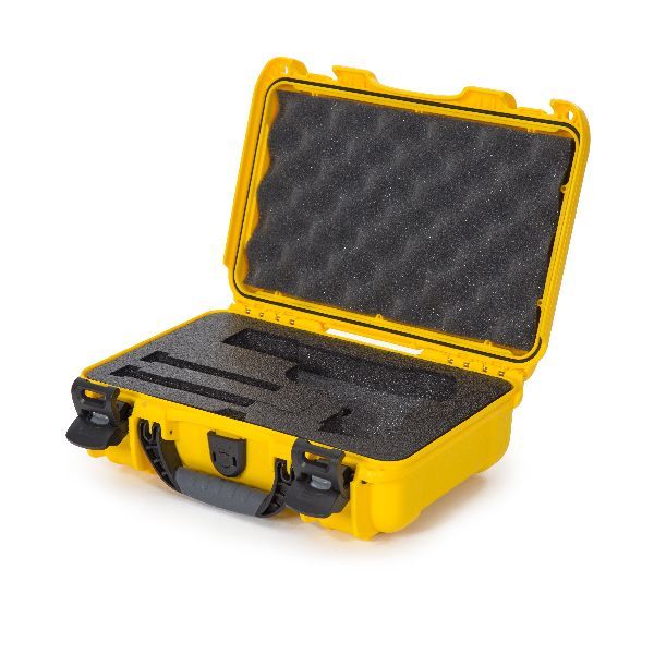 Case Nanuk 909 Yellow with Pre-Cut Classic Pistol Foam