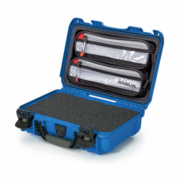 Case Nanuk 909 Blue with Cubed Foam & Lid Organizer