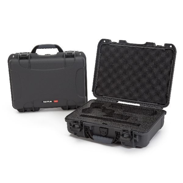 Case Nanuk 910 Graphite with Pre-Cut Classic 2 Up Pistol Foam