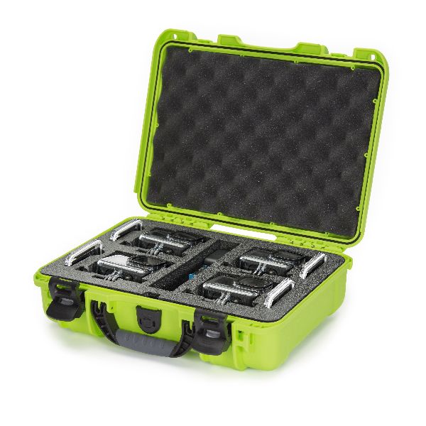 Mallette Nanuk 910 Lime avec Mousse Pré-Coupé pour 4 Go Pro Hero 9 ou 10