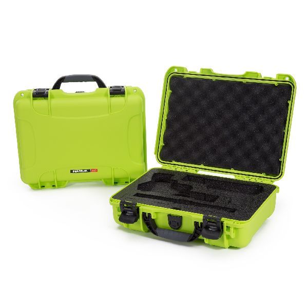 Case Nanuk 910 Lime with Pre-Cut Classic 2 Up Pistol Foam