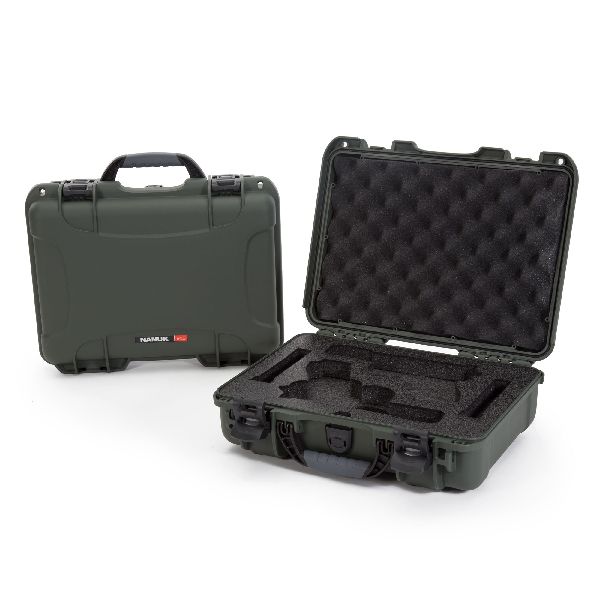Case Nanuk 910 Olive with Pre-Cut Glock® 2 Up Pistol Pistol Foam
