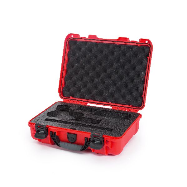 Mallette Nanuk 910 Rouge avec Mousse Pré-Coupé pour Deux Pistolets Classiques