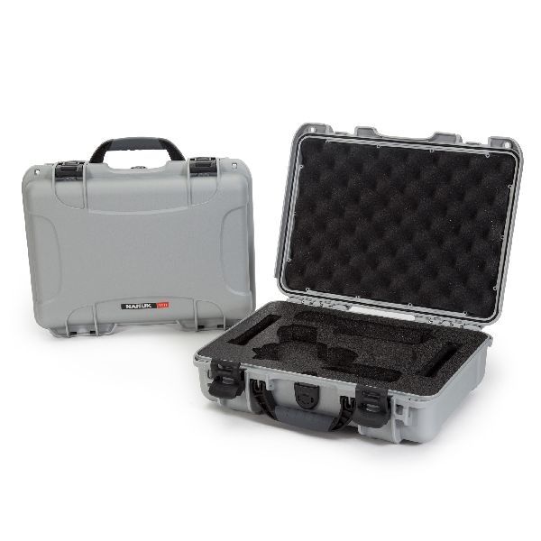Case Nanuk 910 Silver with Pre-Cut Glock® 2 Up Pistol Pistol Foam