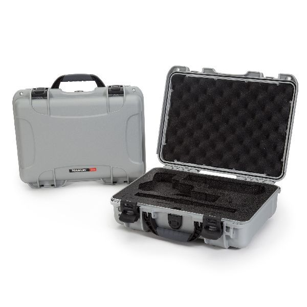 Case Nanuk 910 Silver with Pre-Cut Classic 2 Up Pistol Foam