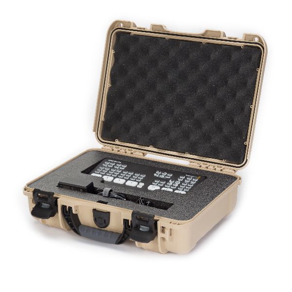 Case Nanuk 910 Tan with Pre-Cut Blackmagic® Design ATEM Mini Pro Foam