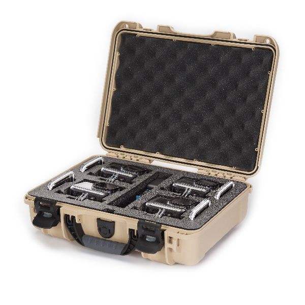 Mallette Nanuk 910 Beige avec Mousse Pré-Coupé pour 4 Go Pro Hero 9 ou 10