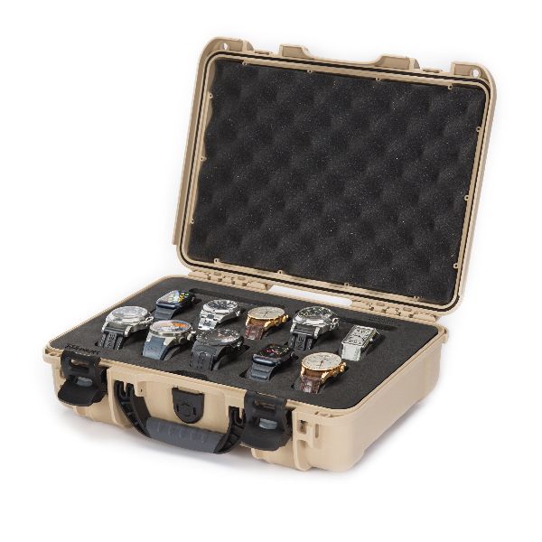 Case Nanuk 910 Tan with Pre-Cut 10 Watches Foam