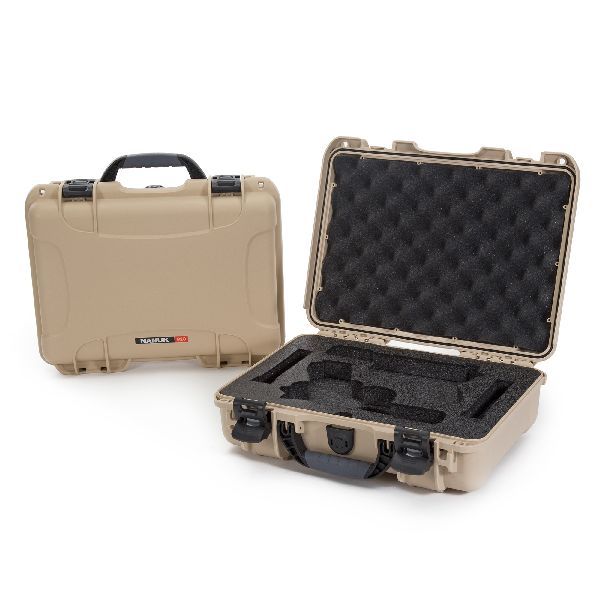 Case Nanuk 910 Tan with Pre-Cut Glock® 2 Up Pistol Pistol Foam
