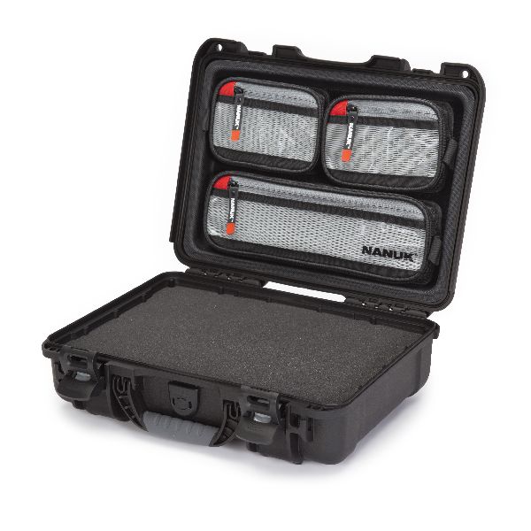 Case Nanuk 910 Black with Cubed Foam & Lid Organizer