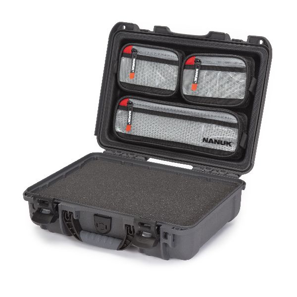 Case Nanuk 910 Graphite with Cubed Foam & Lid Organizer