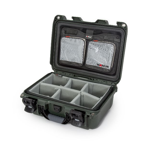 Case Nanuk 915 Olive with Dividing Pad & Lid Organizer