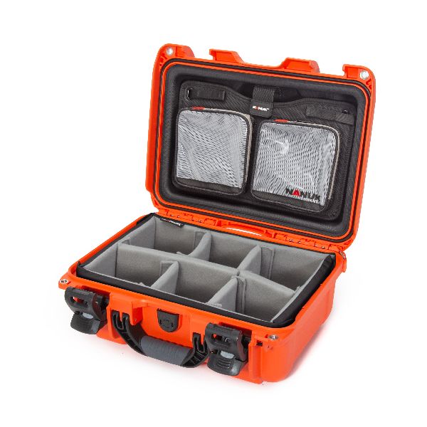 Case Nanuk 915 Orange with Dividing Pad & Lid Organizer