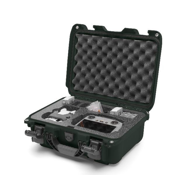 Case Nanuk 915 Olive with TSA PowerClaw Latch & Pre-Cut DJI Mini 4 Pro Fly More Foam