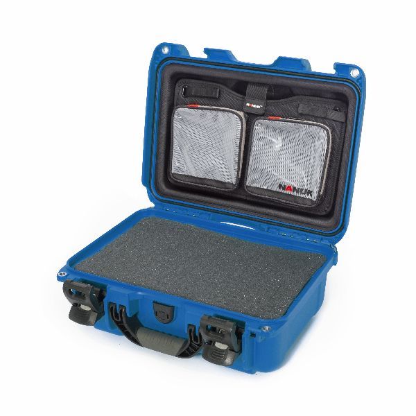 Mallette Nanuk 915 Bleu avec Fermoirs TSA PowerClaw et Mousse Cubique et Organisateur de Couvercle