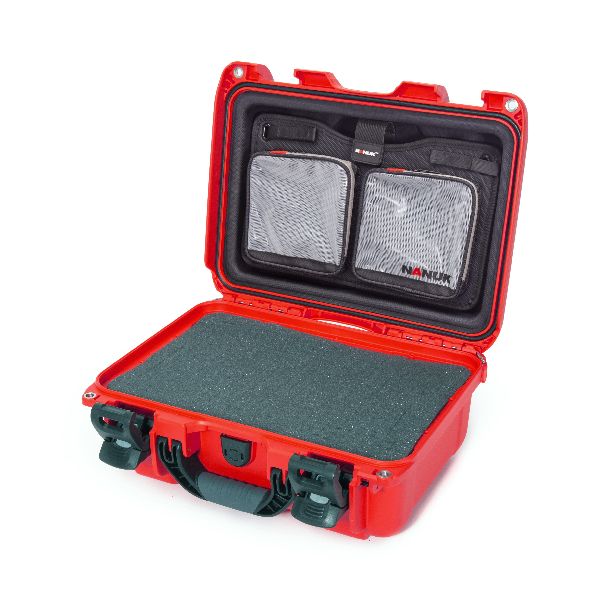 Case Nanuk 915 Red with TSA PowerClaw Latch, Cubed Foam & Lid Organizer