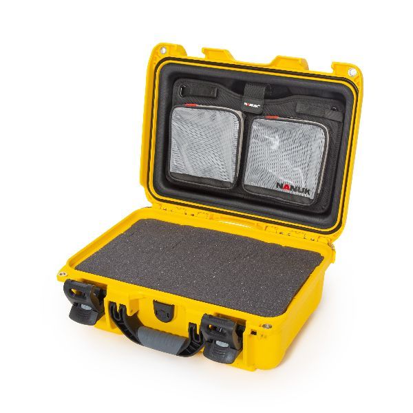 Case Nanuk 915 Yellow with TSA PowerClaw Latch, Cubed Foam & Lid Organizer