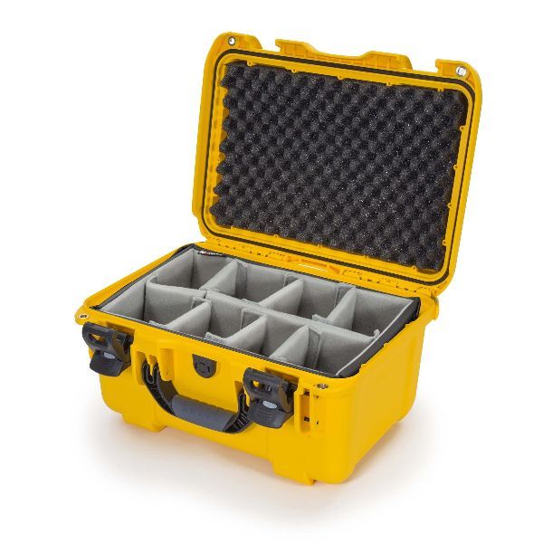 Case Nanuk 918 Yellow with TSA PowerClaw Latch & Dividing Pad