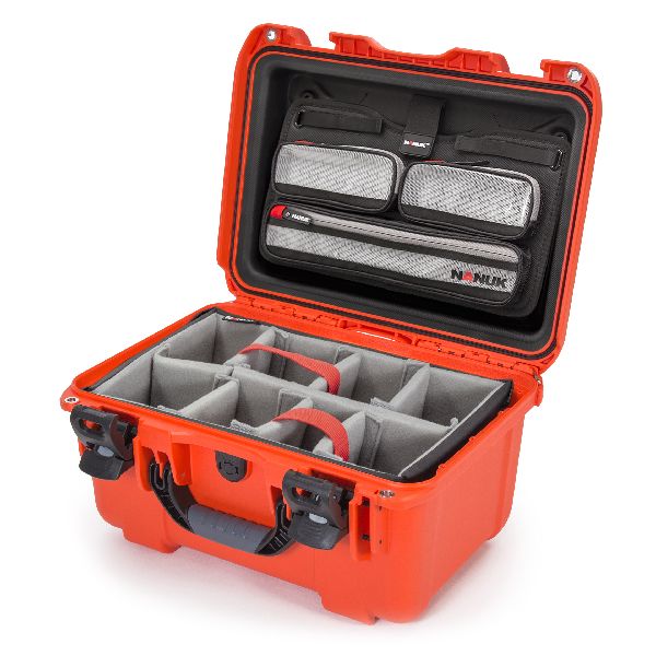 Case Nanuk 918 Orange with Dividing Pad & Lid Organizer