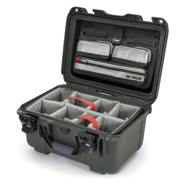 Case Nanuk 918 Olive with TSA PowerClaw Latch, Dividing Pad & Lid Organizer