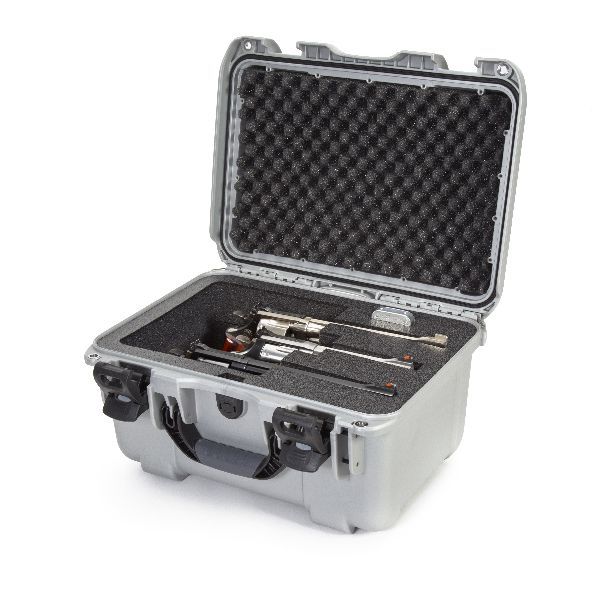 Case Nanuk 918 Silver with 3 Up Revolver Foam