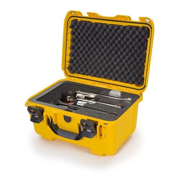 Case Nanuk 918 Yellow with TSA PowerClaw Latch and 3 Up Revolver Foam