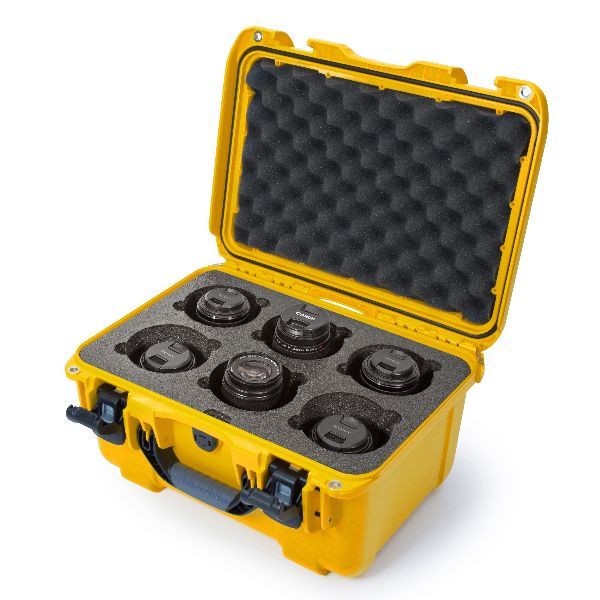 Case Nanuk 918 Yellow with TSA PowerClaw Latch and 6 Lens Foam