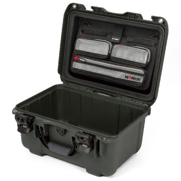 Case Nanuk 918 Olive with TSA PowerClaw Latch & Lid Organizer