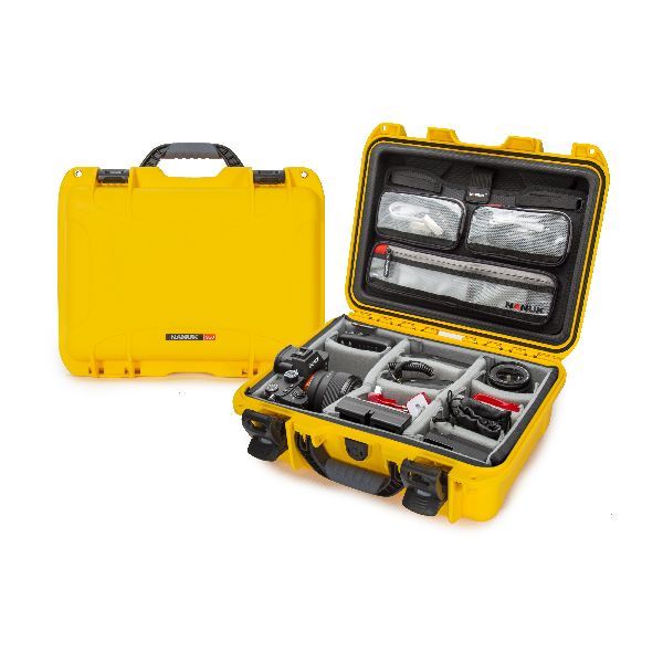 Case Nanuk 920 Yellow with Dividing Pad & Lid Organizer