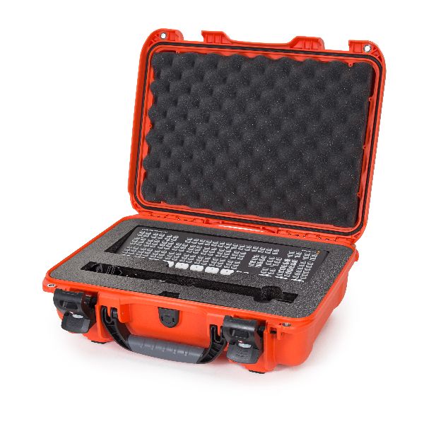 Mallette Nanuk 923 Orange Fermoirs TSA PowerClaw et Mousse Blackmagic Design Atem Mini Extreme Iso