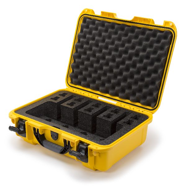 Case Nanuk 925 Yellow with Pre-Cut 4 Pistols Foam