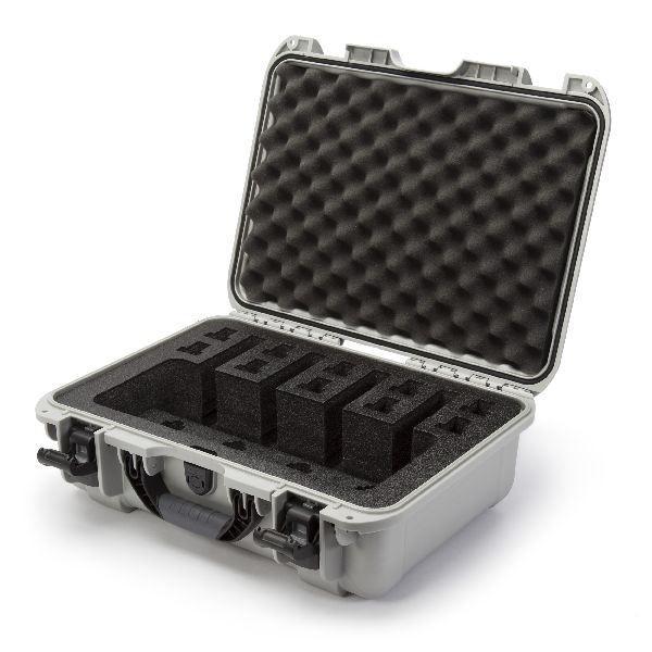 Case Nanuk 925 Silver with Pre-Cut 4 Pistols Foam
