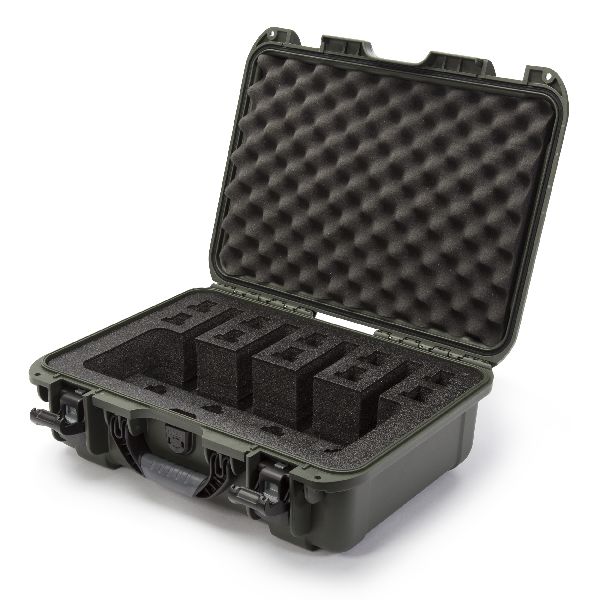 Case Nanuk 925 Olive with Pre-Cut 4 Pistols Foam