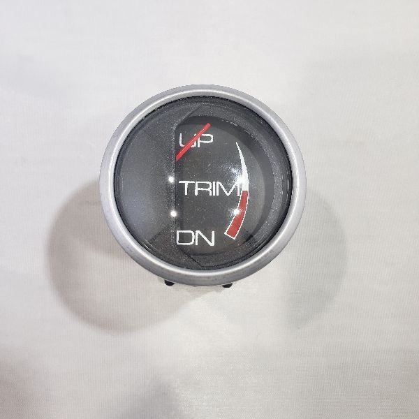 Faria Trim Gauge 2" Silver Trim, Black Back, Curved Glass
