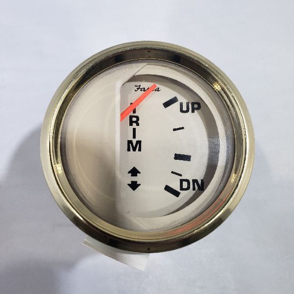 Faria Trim Gauge 2" Gold Trim, Beige Back, Flat Glass