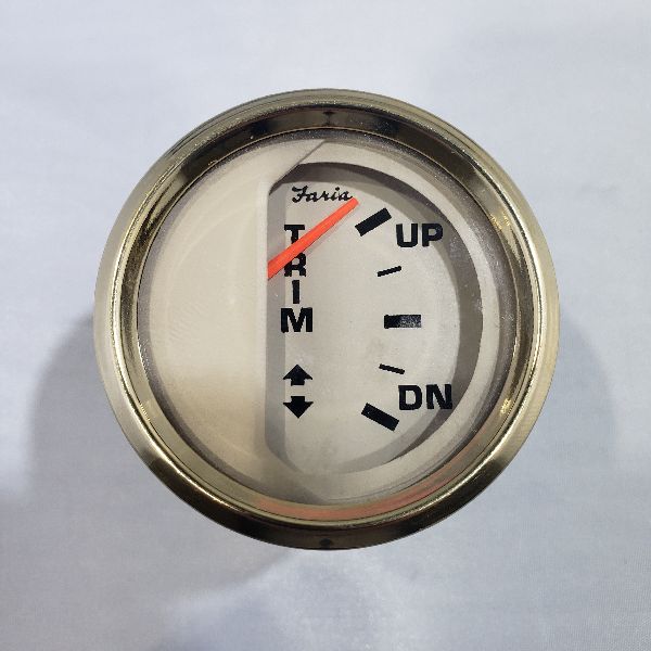 Faria Trim Gauge 2" Gold Trim, Beige Back, Flat Glass