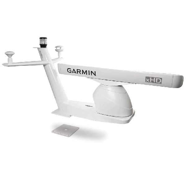 30" Tapered mast for closed dome radar mount, aft lean, removable spreaders, 10x10 base plate