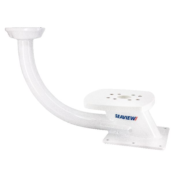 19" mast, aft lean, double, white for open array