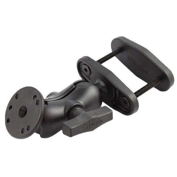 2.5" Square Post Clamp Mount with Round AMPS Plate - Short Arm