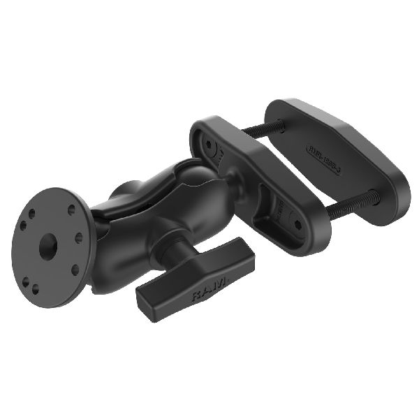 3" Square Post Clamp Mount with Round AMPS Plate - Short Arm