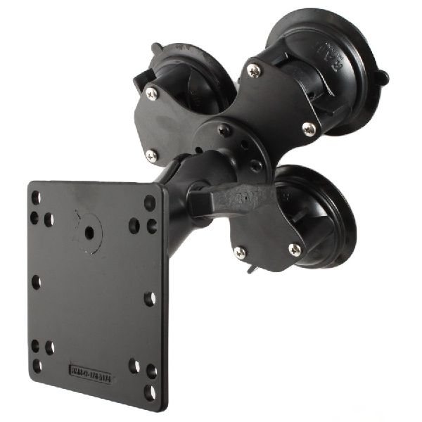 Twist-Lock™ Triple Suction Mount with 100x100mm VESA Plate - Short