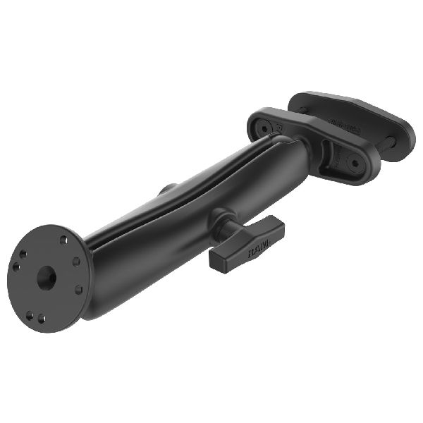 3" Square Post Clamp Mount with Round AMPS Plate - Long Arm