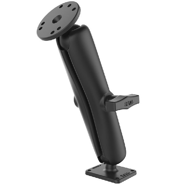 Double Ball Mount with Round & Rectangular Plates - Long