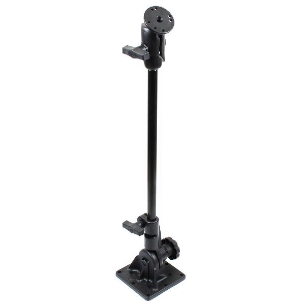 Pedestal Double Ball Mount with 18" Pipe and Round Plate