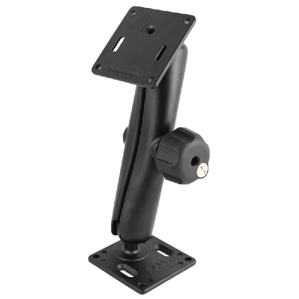 Support VESA double 75 x 75 mm avec bouton de verrouillage à clé - Long