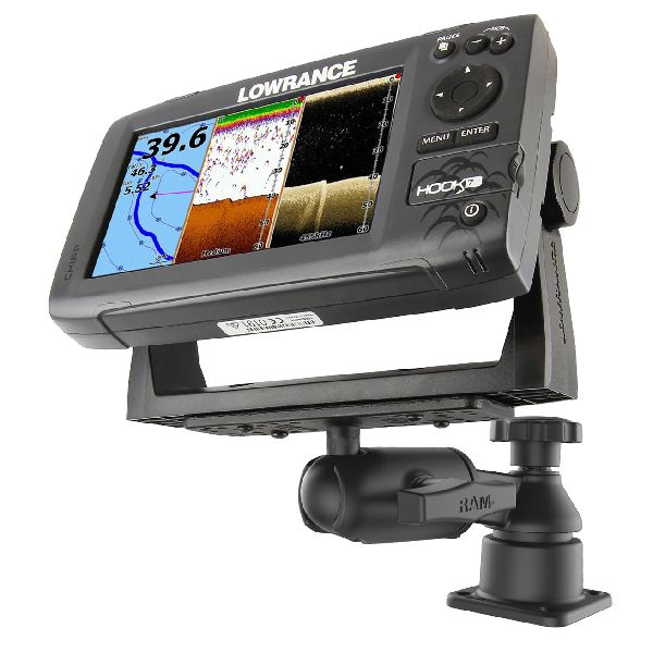 Horizontal 6" Swing Arm Mount with Ball & Socket Rectangular Plate