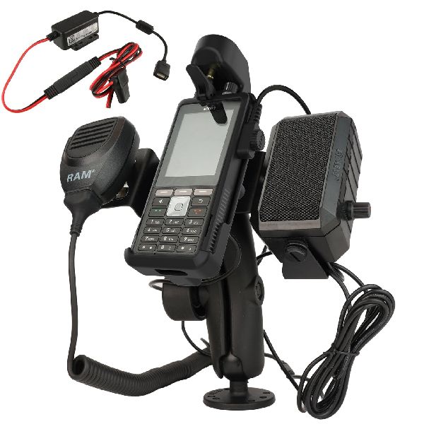 Support double boule pour Sonim XP5plus avec haut-parleur et câble