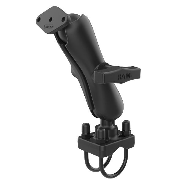 Double U-Bolt Rail Mount for Larger Rails with Diamond Plate