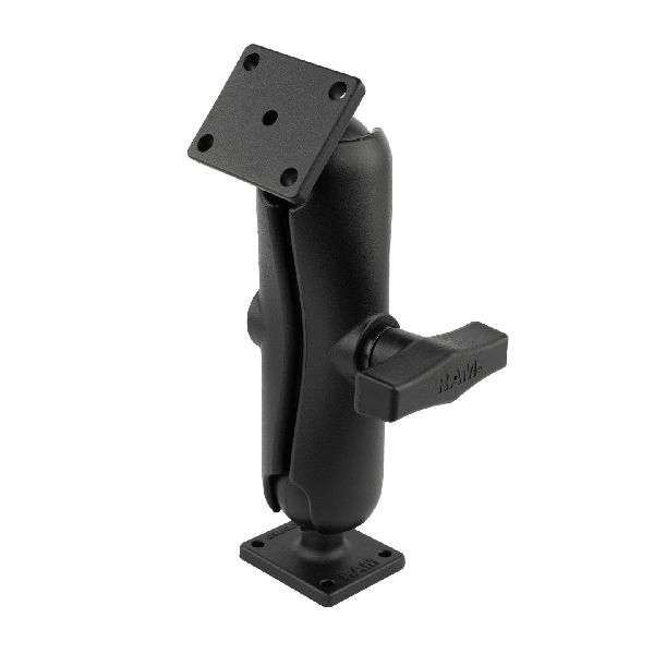 Support à double boule avec plaques AMPS rectangulaires - Taille C moyenne