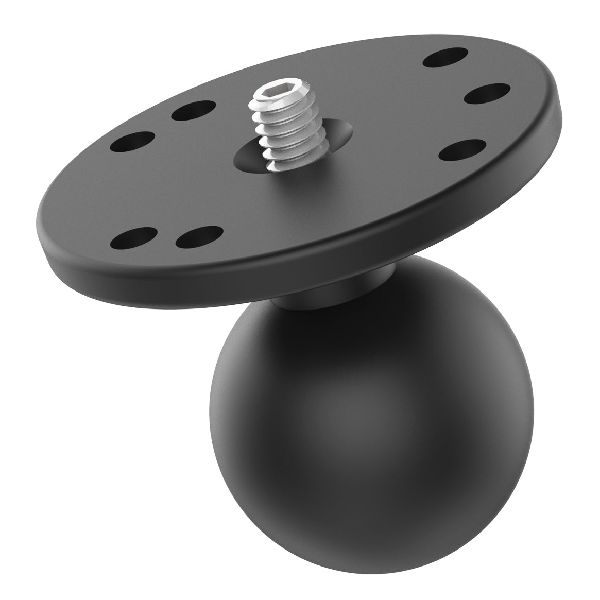 Ball Adapter with Round Plate and 1/4"-20 Threaded Stud - C Size